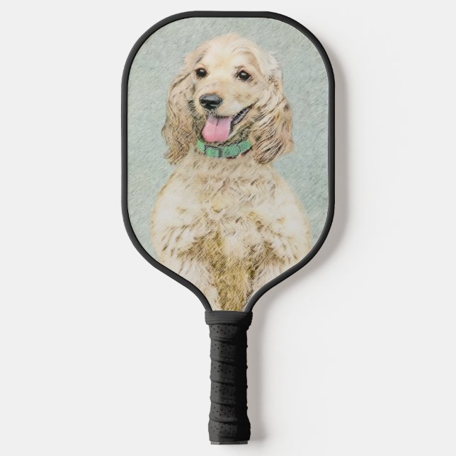 Palas De Pickleball Pintura Buff de Cocker Spaniel - Arte Perro Origin (Anverso)