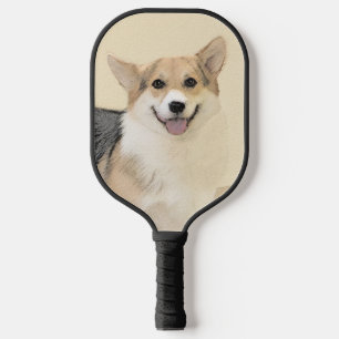 Palas De Pickleball Pintura de Corgi galés de Pembroke - Arte Perro Or