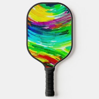 Palas De Pickleball Pintura de dedos azul amarillo