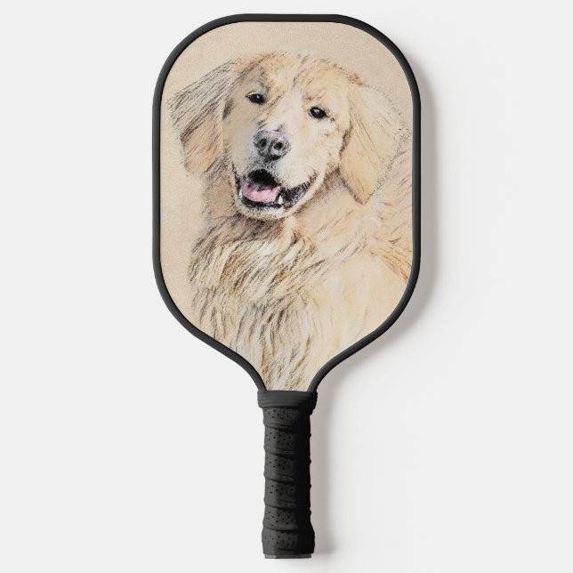 Palas De Pickleball Pintura de Golden Retriever - Cute original Dog Ar (Anverso)