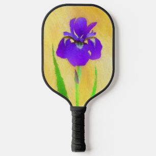 Palas De Pickleball Pintura de iris morado - Arte de flores original