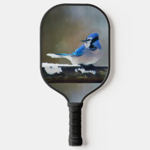 Palas De Pickleball Pintura de Jay azul - Arte de pájaro original