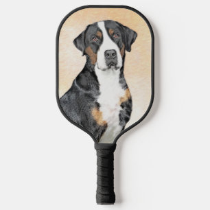 Palas De Pickleball Pintura de perro de la montaña suiza - Arte origin