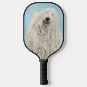 Palas De Pickleball Pintura Komondor - Arte Perro Original Cuto