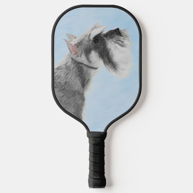 Palas De Pickleball Pintura Schnauzer (gigante, estándar) - Arte de pe (Anverso)