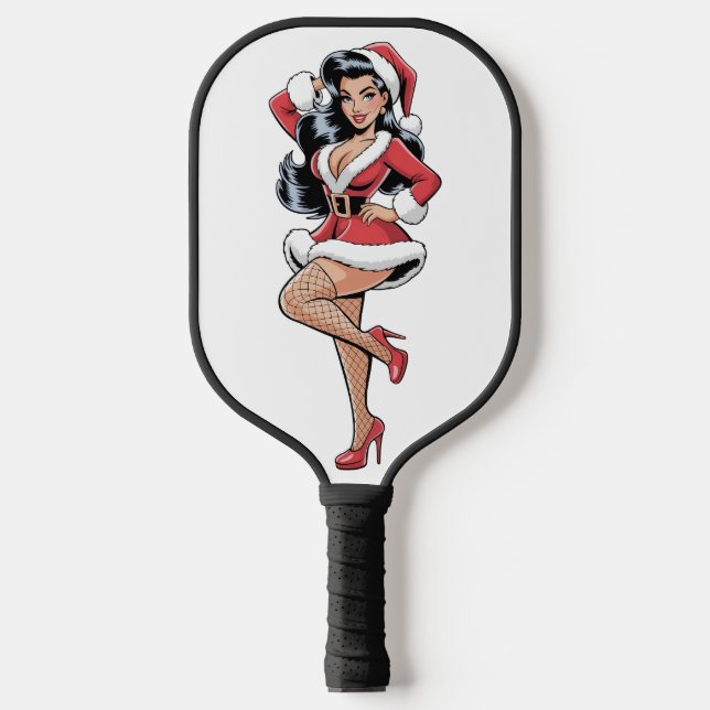 Palas De Pickleball Pinup Santa Babe (Anverso)
