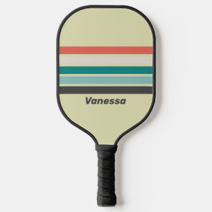 Palas De Pickleball Pistacho Vintage a Traves de Rayas con Nombre