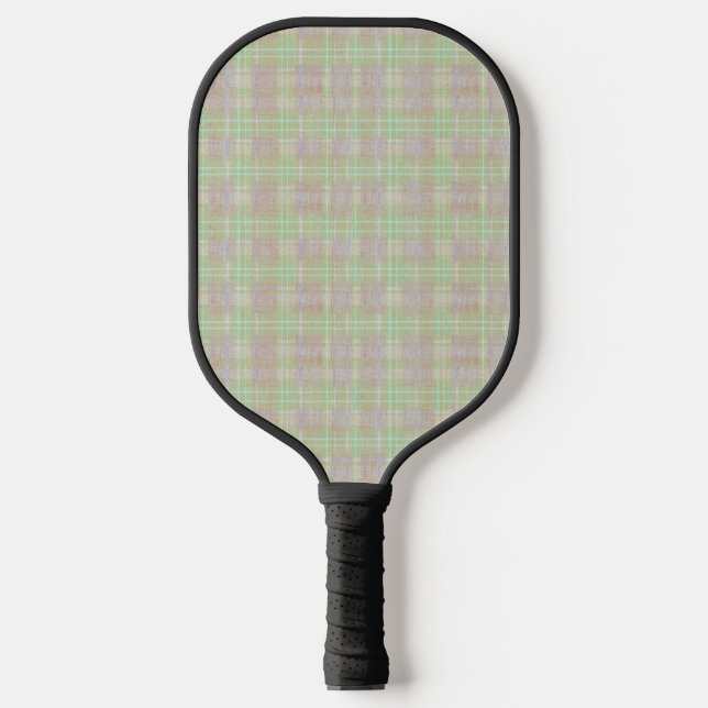 Palas De Pickleball Plaid de Salvia Neutra Desgastada (Anverso)