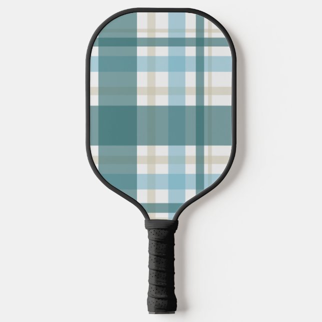 Palas De Pickleball Plaid Preppy – Verde Costero (Anverso)
