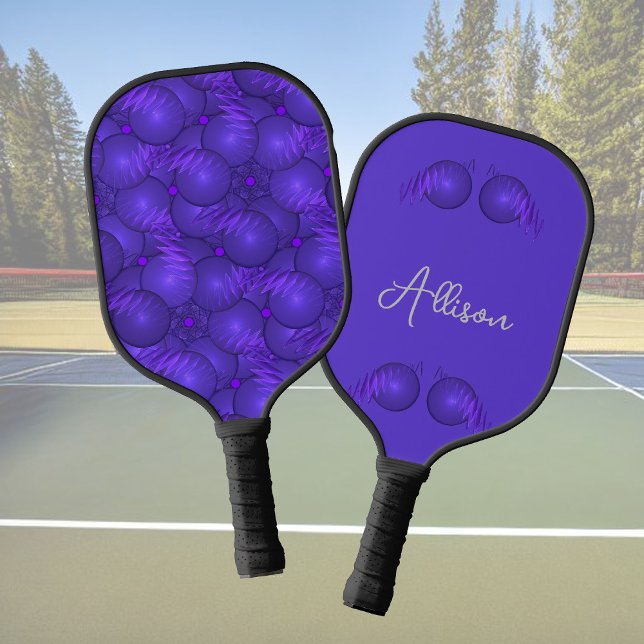 Palas De Pickleball Planetas morados y relámpagos, personalizado (Subido por el creador)