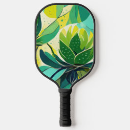 Palas De Pickleball Plantas suculentas en verde y amarillo