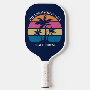 Palas De Pickleball Playa Tropical Cueva Palm Tree Personalizado Beach