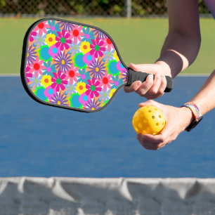 Palas De Pickleball Poder floral de los años 1970