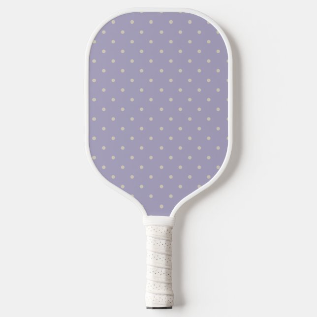 Palas De Pickleball Polka Dots Lavender Cream Polka Pattern (Anverso)