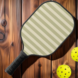 Palas De Pickleball Polo a Rayas de Época Media Polvo Salvia