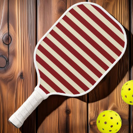 Palas De Pickleball Polo de mediados de siglo con rayas de color cranb