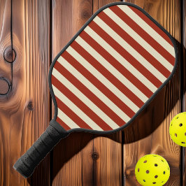 Palas De Pickleball Polo de mediados de siglo rayado de Siena quemada
