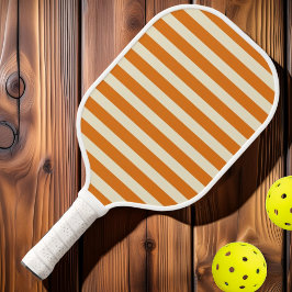 Palas De Pickleball Polo de rayas cálido cítrico de mediados de siglo