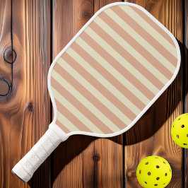 Palas De Pickleball Polo de rayas de mediados de siglo Sweet Peach
