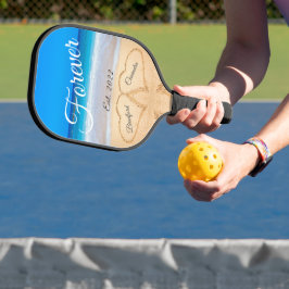 Palas De Pickleball Por ahora para siempre | Corazones en la playa de 