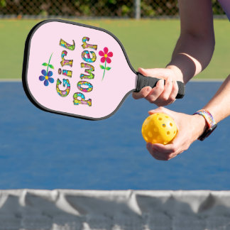 Palas De Pickleball Potencia Chica 3D floral colorida