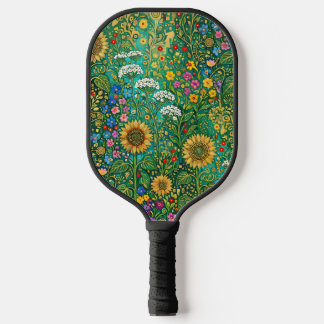 Palas De Pickleball Prado de girasoles de Klimt