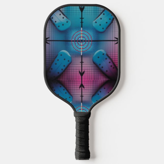 Palas De Pickleball Precision Target Aqua Dot Grid Pro Pickleball  (Anverso)