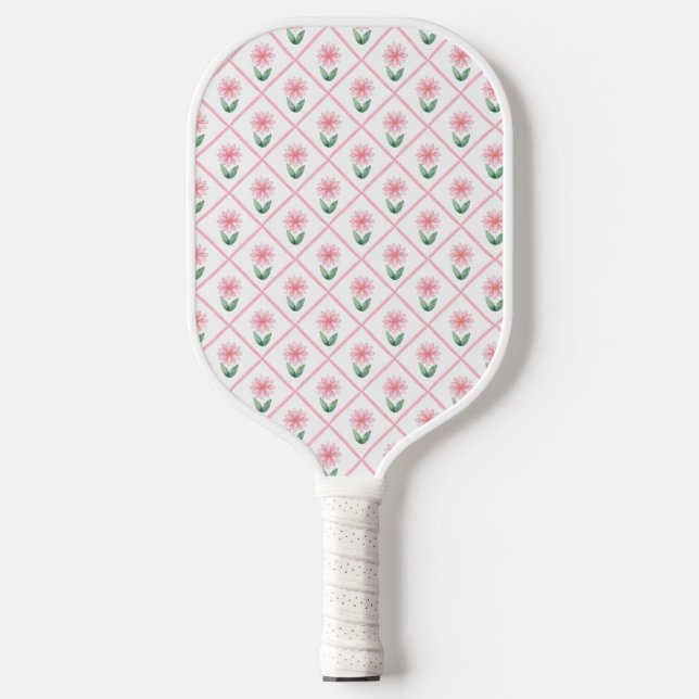 Palas De Pickleball Preppy floral trellis grandmillenial (Anverso)