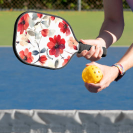 Palas De Pickleball Pretty Blooming Red Blossoms