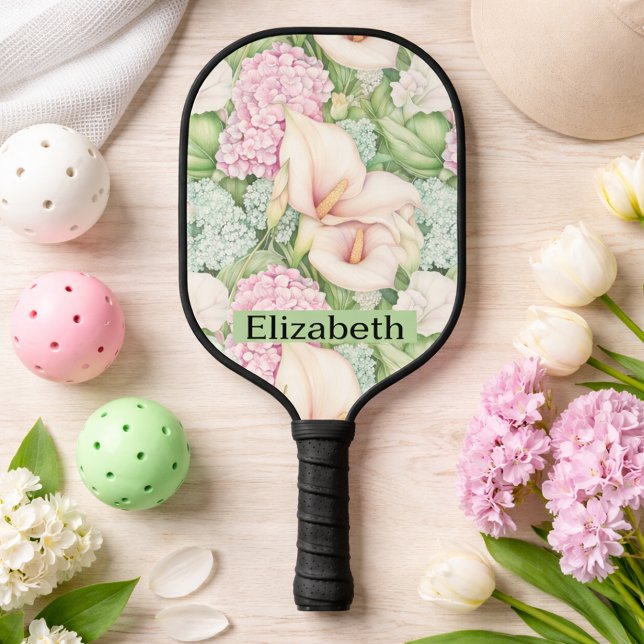 Palas De Pickleball Pretty Pastel Calla Lily Personalized (Subido por el creador)