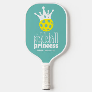 Palas De Pickleball Princesa Cute Aqua Verde azulada