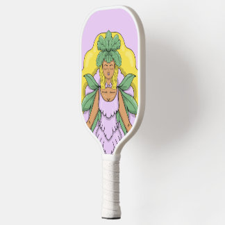 Palas De Pickleball Princesa Floral Reina Flor Hojas Elfos Bosque