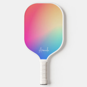 Palas De Pickleball Prisma Pastel Arcoiris Personalizado