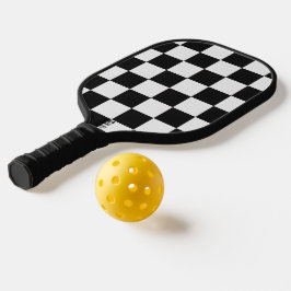 Palas De Pickleball Pro Gear Black and White Checkered Pattern