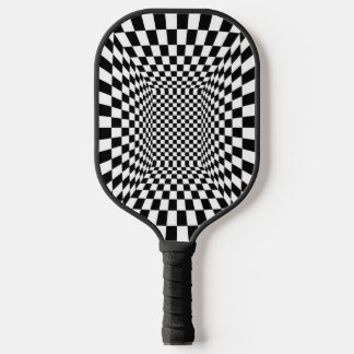 Palas De Pickleball Psicodélico Blanco y Negro