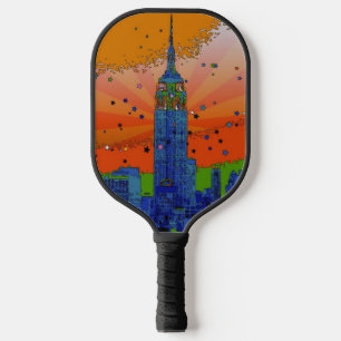 Palas De Pickleball Psicodélico NYC Skyline Emp St Building #3