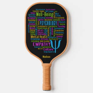 Palas De Pickleball PSYCHOLOGY Word Cloud nombre personalizado