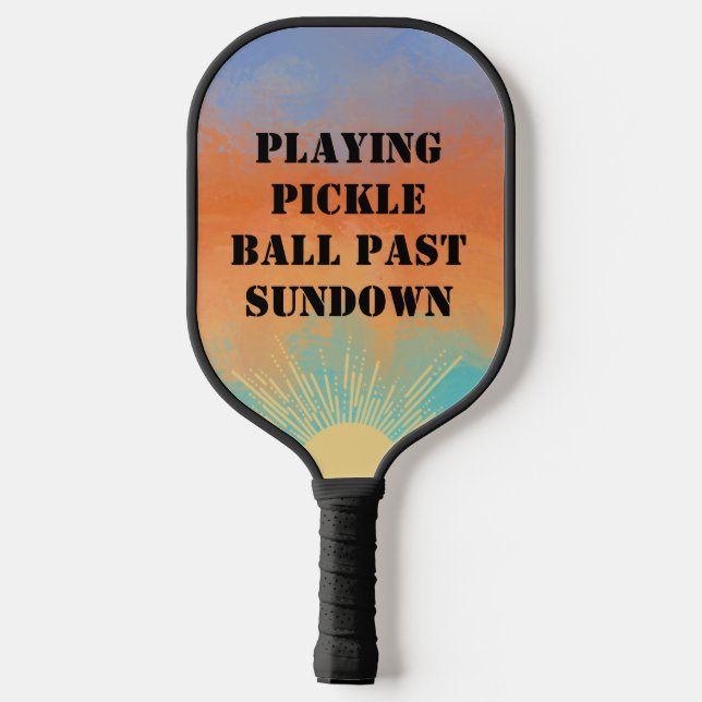 Palas De Pickleball Puesta de sol retro (Reverso )