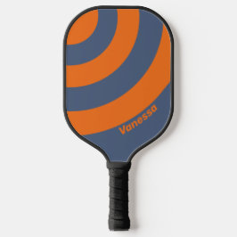 Palas De Pickleball Puesta de sol retro en la costa Franja de tres cír