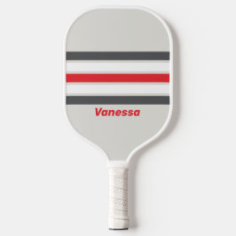 Palas De Pickleball Punta de ala dividida vintage con franjas y nombre