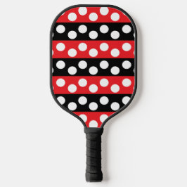 Palas De Pickleball Punto Polka Dot Rojo Polka Negro