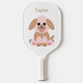 Palas De Pickleball Puppy Dog Personalizado Cute Pastel Neutral Person