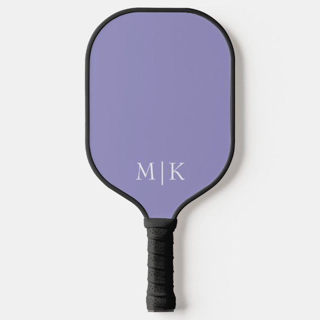 Palas De Pickleball Purple and White | Modern Monogram (Anverso)