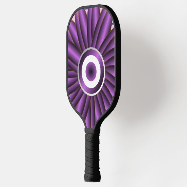 Palas De Pickleball Purple Floral Pattern Modern Abstract Flower Desig (Izquierda)