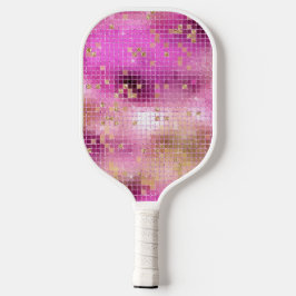 Palas De Pickleball Purple Gold Disco Ball Retro 70