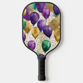 PALAS DE PICKLEBALL PURPLE GREEN YELLOW MARDI GRAS BALLOONS