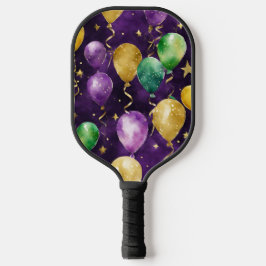 PALAS DE PICKLEBALL PURPLE GREEN YELLOW MARDI GRAS BALLOONS