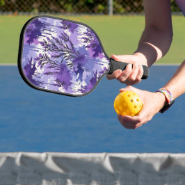 Palas De Pickleball Purple Watercolor with Florals