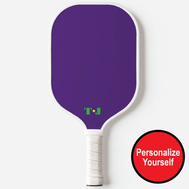 Palas De Pickleball Púrpura Paddle Monogramado de bolas de pato (Subido por el creador)