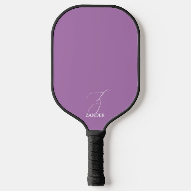 Palas De Pickleball Púrpura Pálido con Monograma (Anverso)